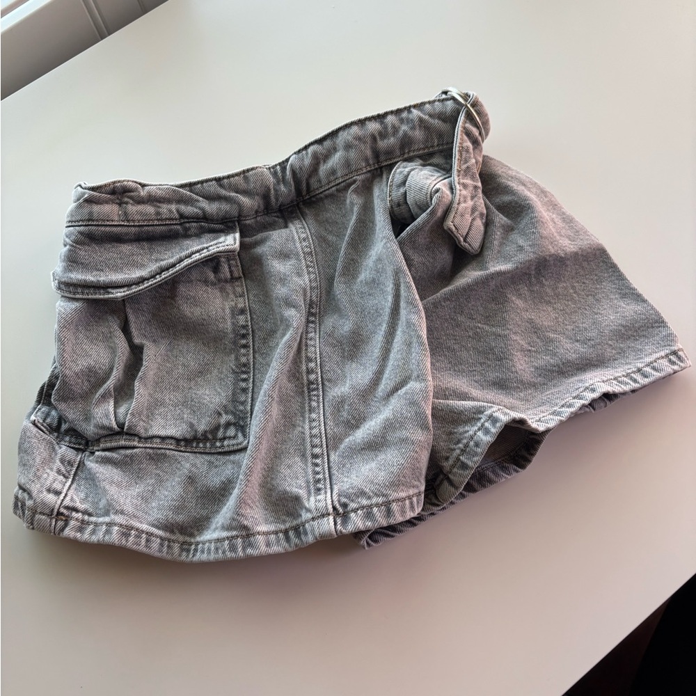 Zara Girls’ Denim Gray Skort Sz 9